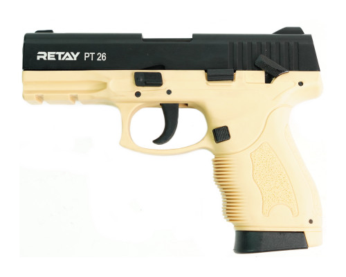 СХП Охолощенный пистолет Retay PT26 Full-auto Taurus, кал. 9 мм, желтый