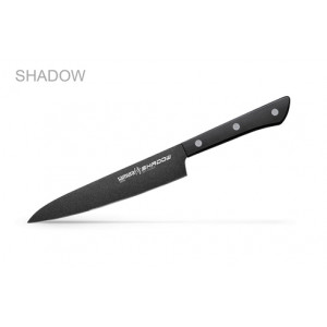 Samura Нож кухонный Shadow SH-0023/K универсальный 150мм, сталь AUS-8, ABS пластик (Black-coating)